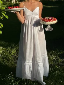 Best Sale Djerf Avenue Airy Poplin Midi Dress White