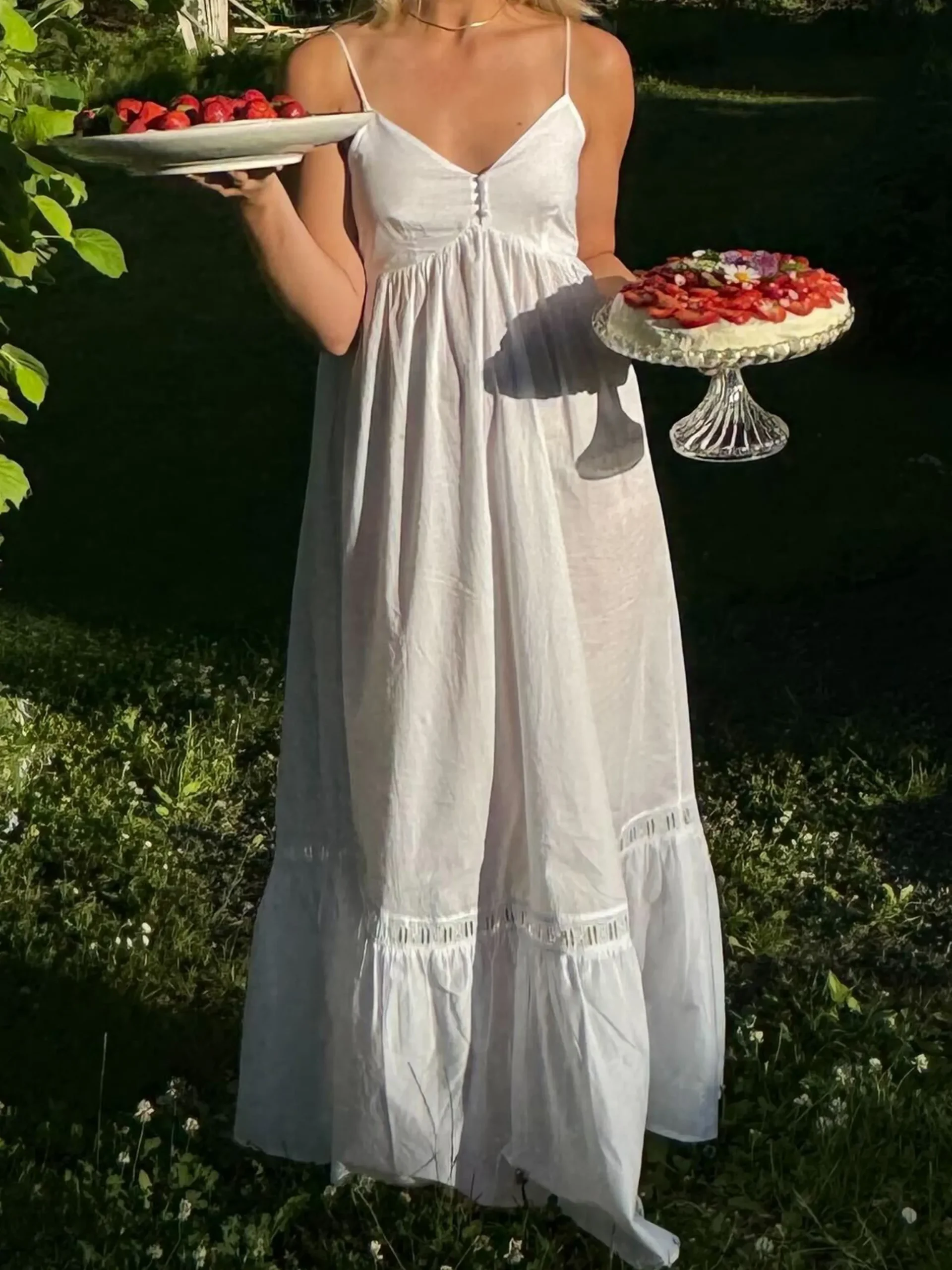 Best Sale Djerf Avenue Airy Poplin Midi Dress White