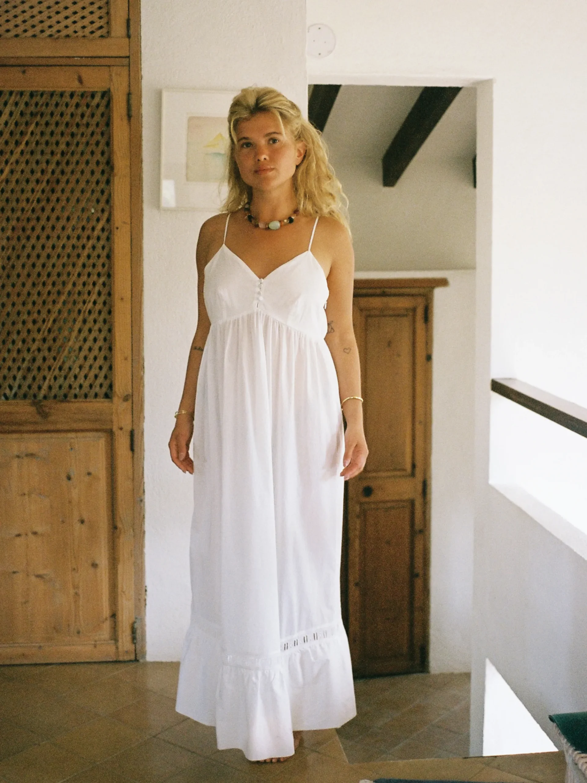 Best Sale Djerf Avenue Airy Poplin Midi Dress White