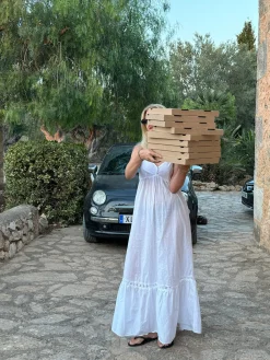 Best Sale Djerf Avenue Airy Poplin Midi Dress White