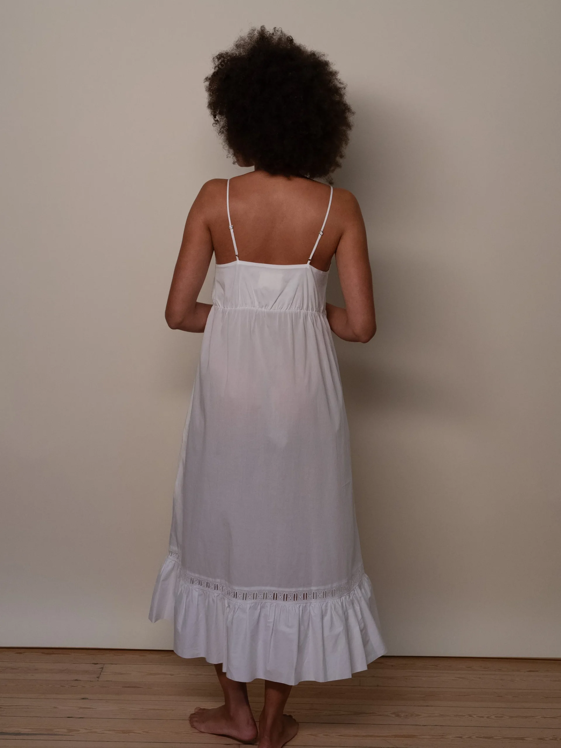 Best Sale Djerf Avenue Airy Poplin Midi Dress White