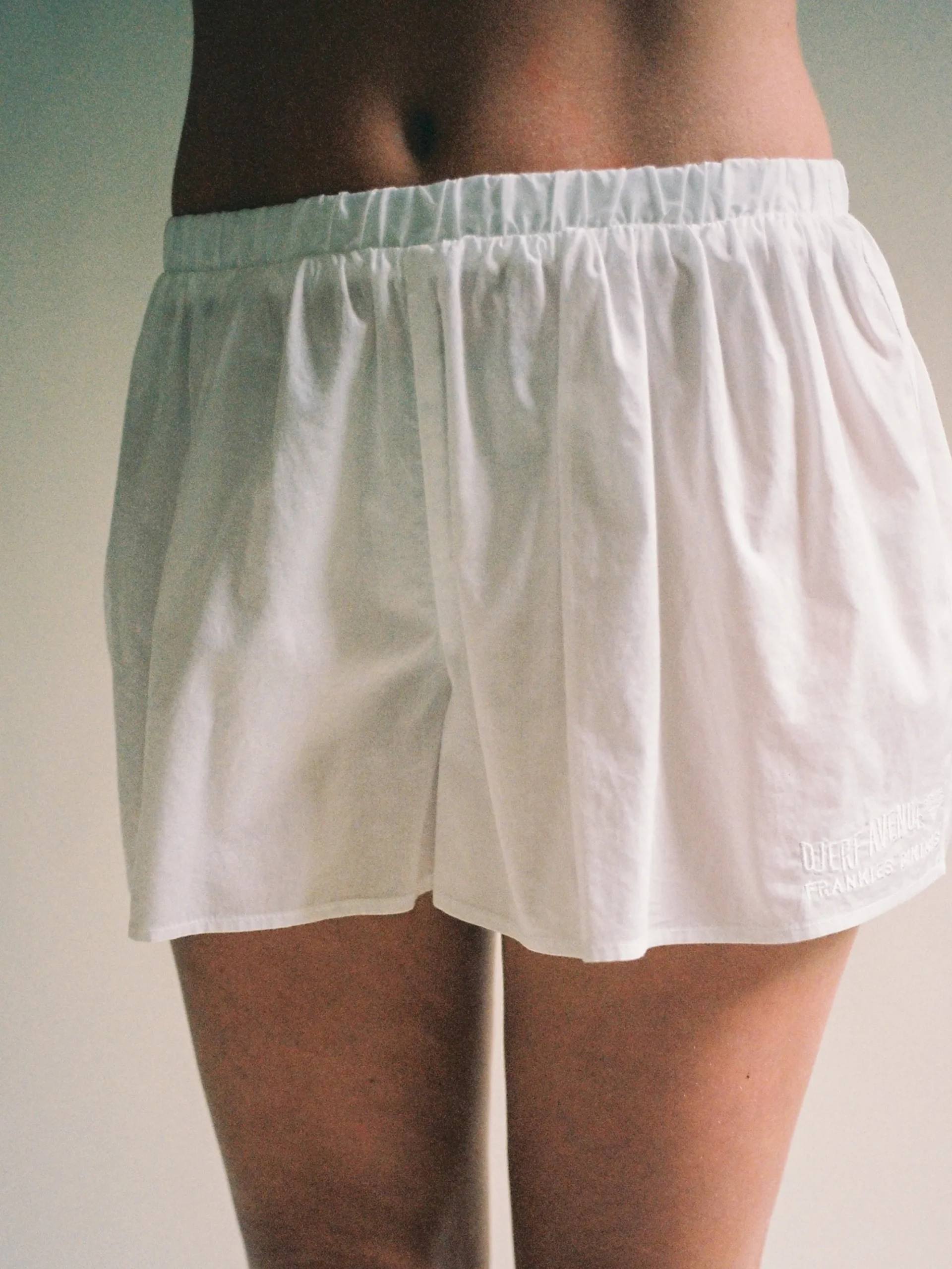 Flash Sale Djerf Avenue Airy Poplin Mini Shorts White