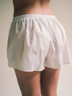 Flash Sale Djerf Avenue Airy Poplin Mini Shorts White