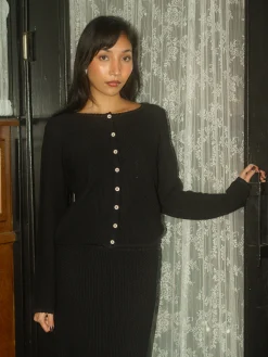 Online Djerf Avenue Amorini Cardigan Black