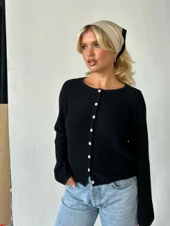 Online Djerf Avenue Amorini Cardigan Black