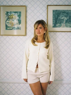 Online Djerf Avenue Amorini Cardigan Cream