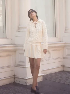 Discount Djerf Avenue Amorini Skirt Cream