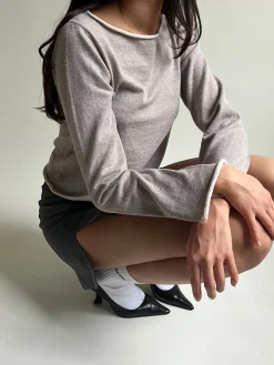 Store Djerf Avenue Bateau Neck Sweater Creamy Oat