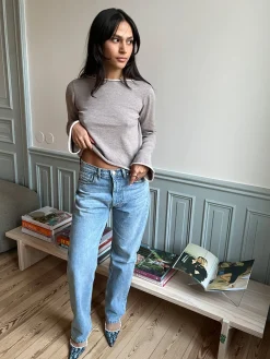 Store Djerf Avenue Bateau Neck Sweater Creamy Oat