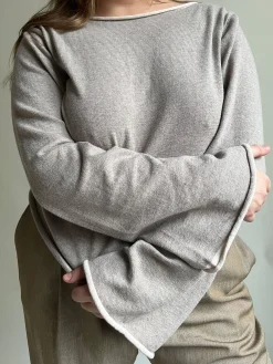 Store Djerf Avenue Bateau Neck Sweater Creamy Oat