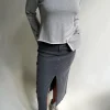 Best Djerf Avenue Bateau Neck Sweater Grey
