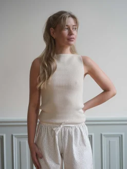 Outlet Djerf Avenue Bateau Tank Top Cream