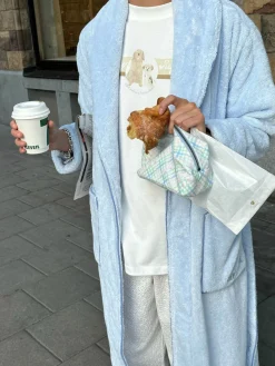 Fashion Djerf Avenue Bath Robe Blue