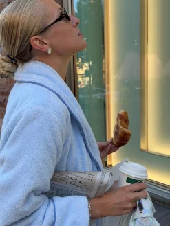 Fashion Djerf Avenue Bath Robe Blue