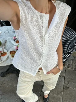 Online Djerf Avenue Begin Again Top White