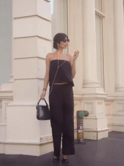 Sale Djerf Avenue Breezy Ankle Pants Tall Black