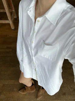 Shop Djerf Avenue Breezy Classic Shirt White