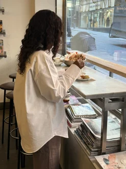 Shop Djerf Avenue Breezy Classic Shirt White