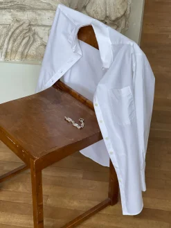 Shop Djerf Avenue Breezy Classic Shirt White