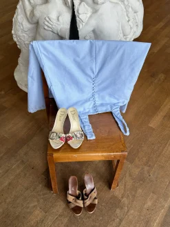 Discount Djerf Avenue Breezy Embroidered Dress Blue