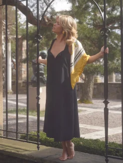 Discount Djerf Avenue Breezy Embroidered Dress Black