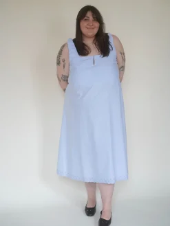 Discount Djerf Avenue Breezy Embroidered Dress Blue