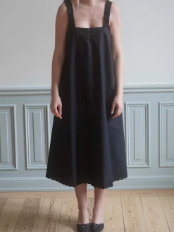 Discount Djerf Avenue Breezy Embroidered Dress Black