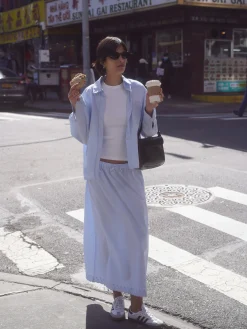 Flash Sale Djerf Avenue Breezy Midi Skirt Blue