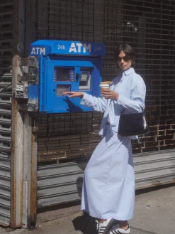 Flash Sale Djerf Avenue Breezy Midi Skirt Blue