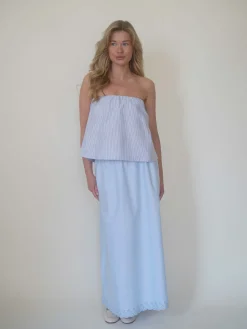 Flash Sale Djerf Avenue Breezy Midi Skirt Blue