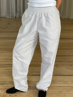 New Djerf Avenue Breezy Pants Beige Stripe - Tall