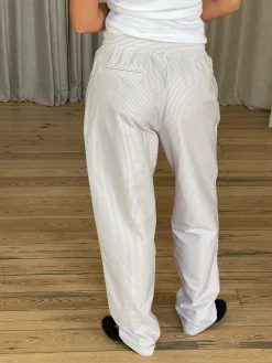 New Djerf Avenue Breezy Pants Beige Stripe - Tall