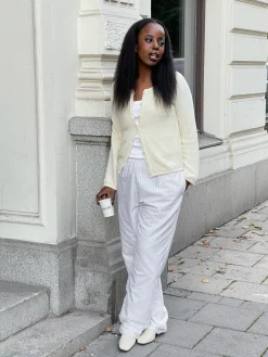 Hot Djerf Avenue Breezy Pants Beige Stripe