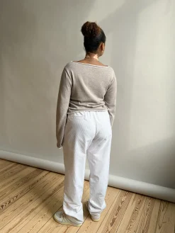 Hot Djerf Avenue Breezy Pants Beige Stripe