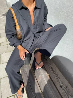 Shop Djerf Avenue Breezy Pants Black