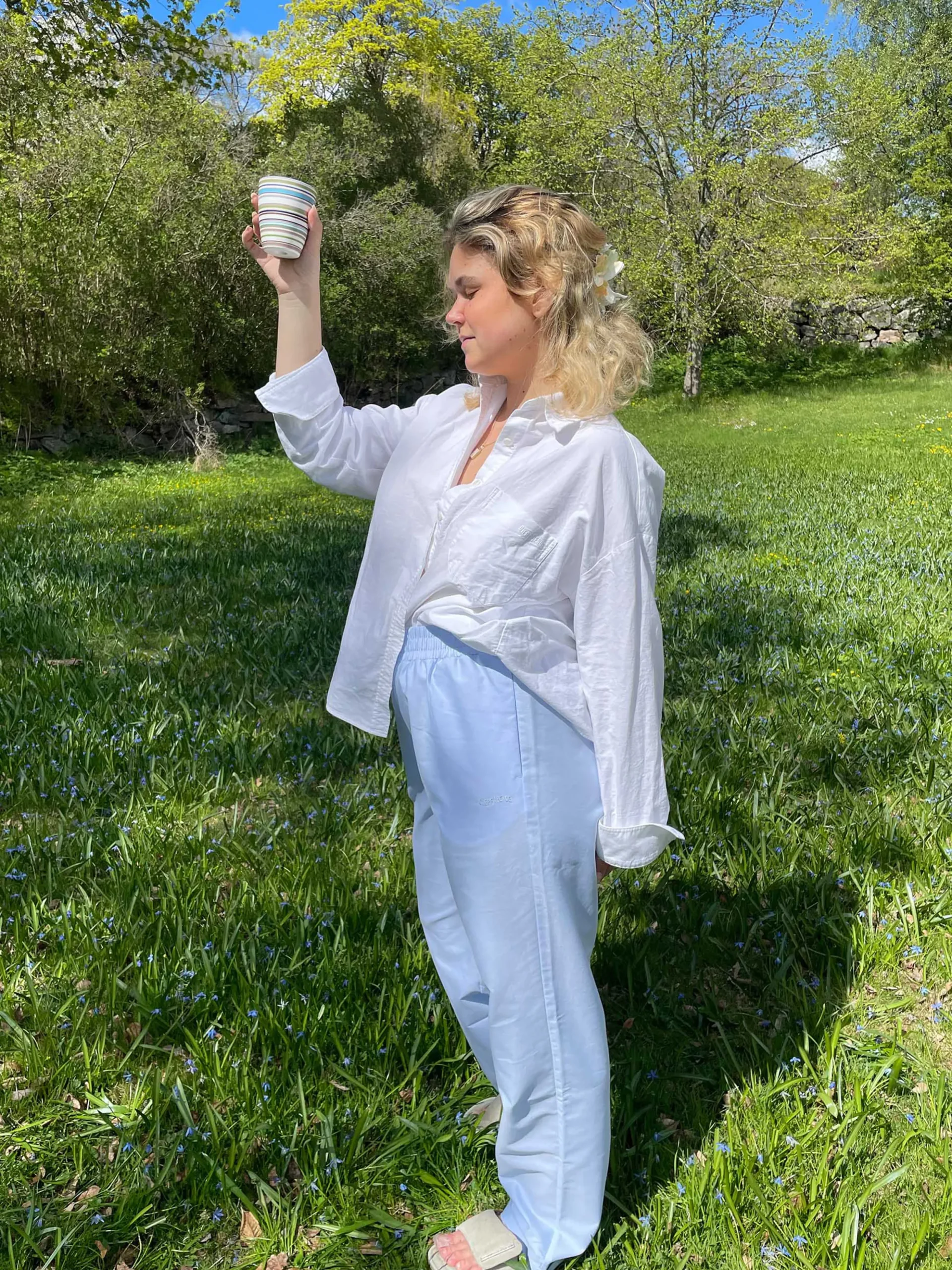 Online Djerf Avenue Breezy Pants Blue