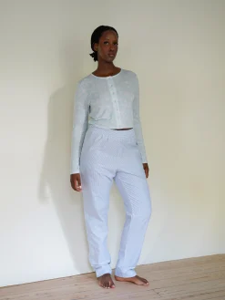 Cheap Djerf Avenue Breezy Pants Blue Stripe