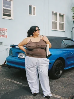 Cheap Djerf Avenue Breezy Pants Blue Stripe