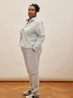 Sale Djerf Avenue Breezy Pants Blue Stripe - Tall