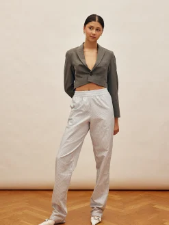 Sale Djerf Avenue Breezy Pants Blue Stripe - Tall