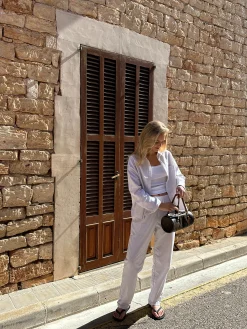 Online Djerf Avenue Breezy Shirt Beige stripe