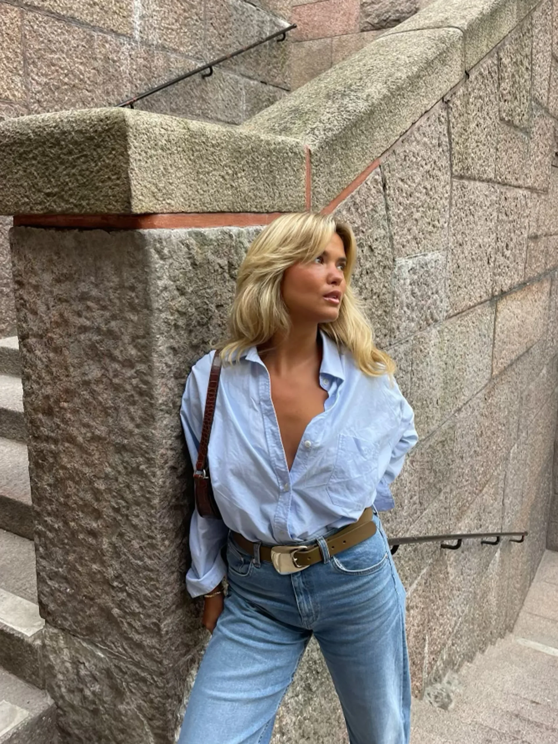 Store Djerf Avenue Breezy Shirt Blue