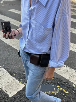 Best Sale Djerf Avenue Breezy Shirt Blue Stripe