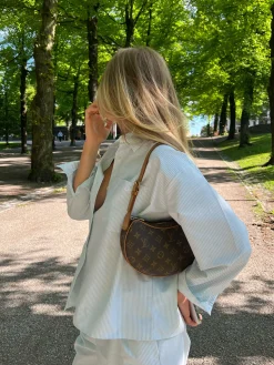 Cheap Djerf Avenue Breezy Shirt Green Stripe