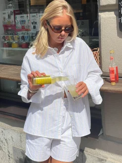 Discount Djerf Avenue Breezy Shirt Rainbow