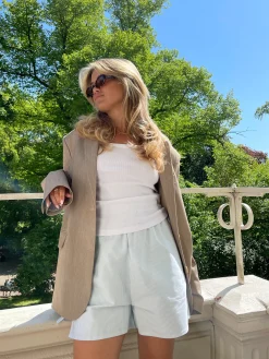 Clearance Djerf Avenue Breezy Shorts Green Stripe