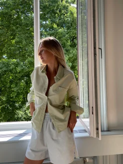 Clearance Djerf Avenue Breezy Shorts Green Stripe