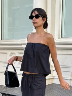 Outlet Djerf Avenue Breezy Tube Top Black