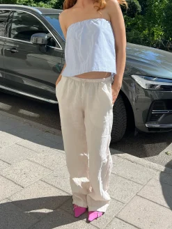 Fashion Djerf Avenue Breezy Tube Top Blue Stripe