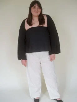 Store Djerf Avenue Broderie Pants Tall White